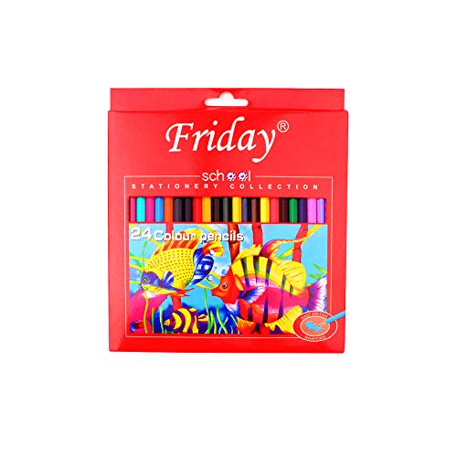 24 Colored Pencils Set Color Pencils with Soft Core for Adult Coloring Books Artist Drawing Sketching Crafting Shading