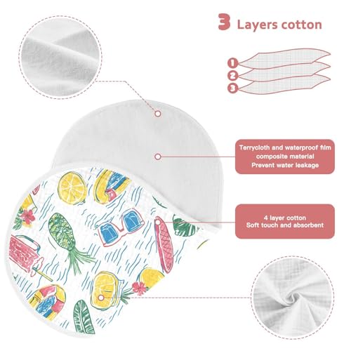 vvfelixl Summer Pool Party Burp Cloths for Baby Boy Girls Baby Washcloths Burp Rags 1 Pack3