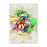 imagenes de mario bros para colorear grandes ★Ventajas de las impresiones en lienzo★ Los colores intensos los patrones vívidos las imágenes en lienzo no huelen a pintura al óleo las imágenes impresas son más seguras y ecológicas para los niños. Este tipo de decoración es perfecta para decorar las paredes de su hogar o trabajo. Da vida y creatividad a una pared que de otro modo estaría en blanco. Cualquier persona que entre en la habitación donde se exhiben las pinturas llamará la atención.