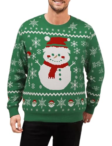 Atforna Weihnachtspullover Herren Ugly Christmas Sweater...
