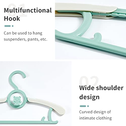 Hgyze Baby Nursery Closet Hangers, Ultra-Thin Non-Slip And Extendable Laundry Infant Pant Hanger For Newborn Clothes -20Pcs Green Gifts- Adjustable Children Coat Hanger For Girl Boy Toddler Kids Child #TOP4