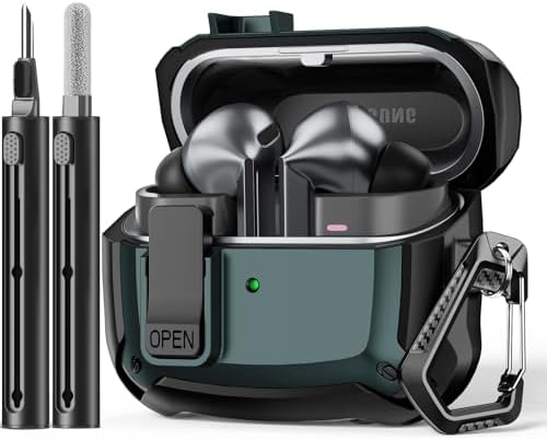 Safety Lock Case for Samsung Galaxy Buds3 FE/Pro/3 (Green)