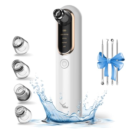 Yccu Succionador de Puntos Negros y Limpiador de Poros USB - Eliminador Facial de Acné, Grasa y Granos - Aspirador y Extractor