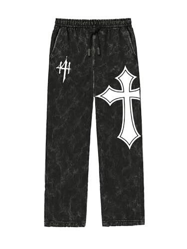 Image of fanideaz Mens Cotton Baggy Trackpant for Men | Streetwear Loose Fit Track Pants for Men | Comfortable Breathable Cotton Casual Wear Lower for man Stylish