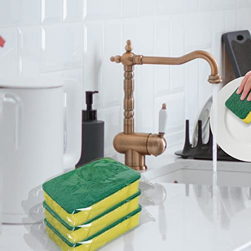 Image of Individually Wrapped Sponges, 30 Pack Sponges Individually Wrapped, Individually Wrapped Kitchen Sponges for Scrub Dish Dishes Dishwashing Cleaning Non Scratch Scrubber Bulk-Round