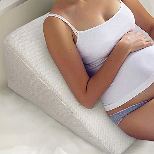 MantraRaj Large Bed Wedge Pillow Memory Foam Top - Reduce Back Pain, Snoring, Acid Reflux & Respiratory Problems - Ideal Sleeping, Reading, Rest Elevation - Breathable Washable Cover