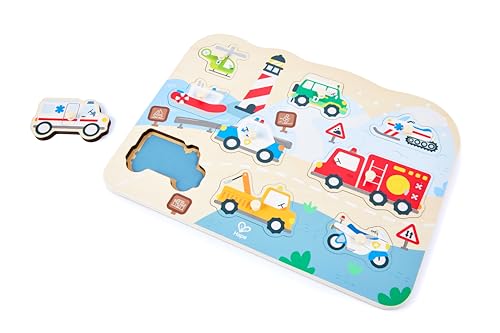 Image of Hape Emergency Vehicles Peg Puzzle