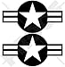 US Luftwaffe USAF Navy USMC Army Aircraft Rondell 160 cm (160 mm) Vinyl Bumper Sticker, Aufkleber X2–22 Farben zur Auswahl