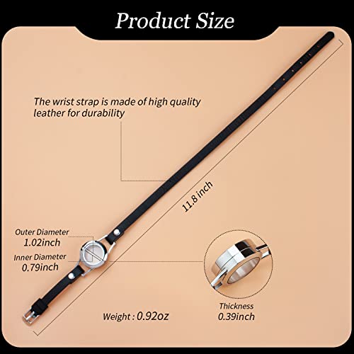 Africanbeads 316L Stainless Steel Memory Floating Locket Bracelet,Fit 6-7Mm Freshwater Pearls Or Gems,Colorful Leather Charm Bangles For Girls And Women(Black) #TOP2