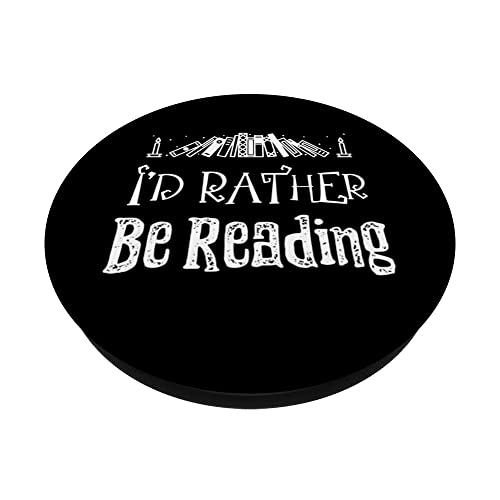 Book Lover Bookish Reading Bookworm Bibliophile Nerd Geek PopSockets Swappable PopGrip, Black - Image 2