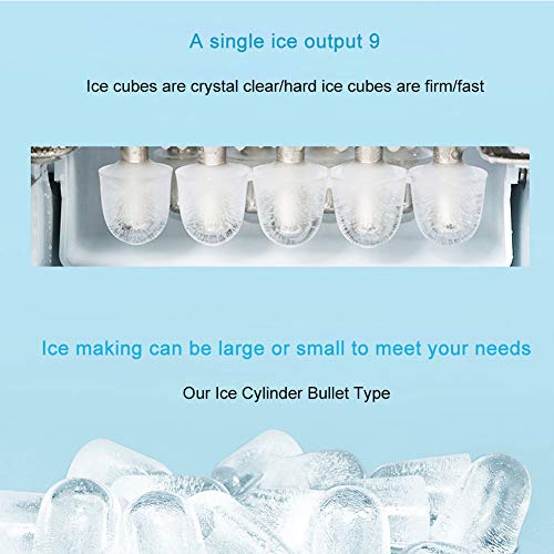 Máquina para hacer hielo portátil 15kg/día acero inox miniatura 5