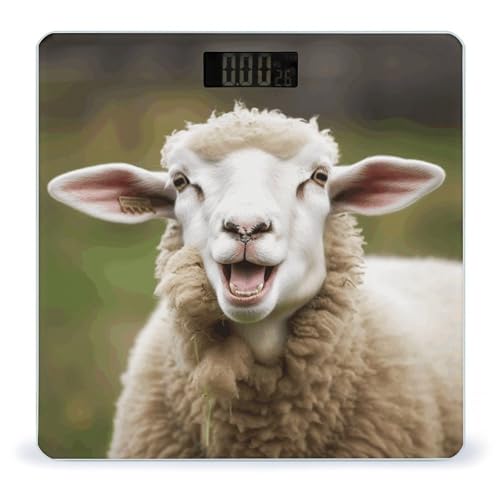 Báscula digital para baño con diseño de animal de vidrio templado miniatura 1