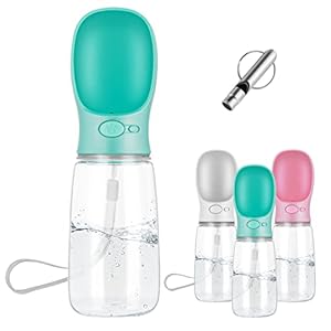 FPVERA Portable Dog Water Bottle 550ml, Dogs Travel Water Bottle, Pets Water Dispenser for Dog Cat Pet Outdoor Walking Travelling Drinking (19 oz, Blue)