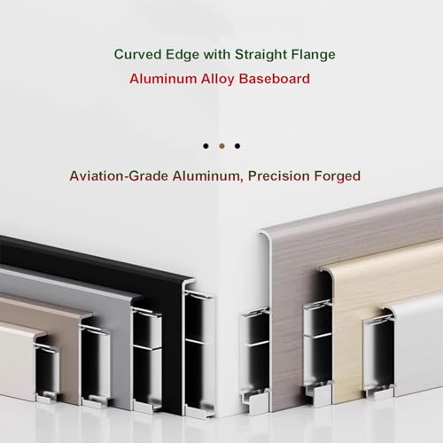 Protector de esquinas de aluminio, zócalo de 125 cm con alturas variables 2