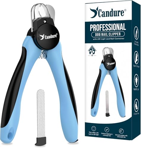 Candure LED Dog Nail Clippers with Light - Pet Nail...
