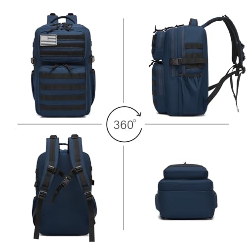 Image of Wotony Military Tactical Backpack for Men Waterproof Daypack 3 Day Assault Pack Molle Bag with Water Bottle Holder