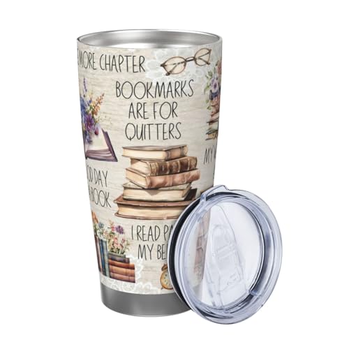 Bofemgt Reading Gifts for Women,Book Lover Coffee Tumbler Vacuum Insulated Stainless Steel Coffee...