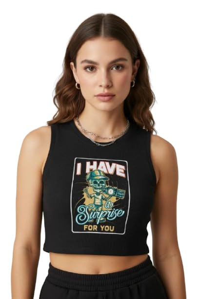 Women's Chennai Super Kings (CSK) Graphic Printed Sleeveless Crop Top | Round Neck Casual Cotton Crop T-Shirt | Cricket Fan Edition | White-picture-52