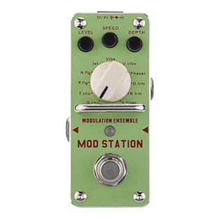 [VERSATILE MODULATION EFFECTS] Switch between 11 modulation effects including sine wave chorus, vintage phaser, and auto filter. [PRECISE CONTROL KNOBS] 4 knobs for adjusting effects level, speed, and depth with high sensitivity. [DURABLE CONSTRUCTIO...