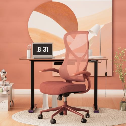 Image of NearHub EC10 Stylish Ergonomic High Back Mesh Reclining Office Chair with Adjustable Flip-Up Armrests,Lumbar Support & Headrest,Breathable & Comfortable Computer Chair for Home, Office & Study