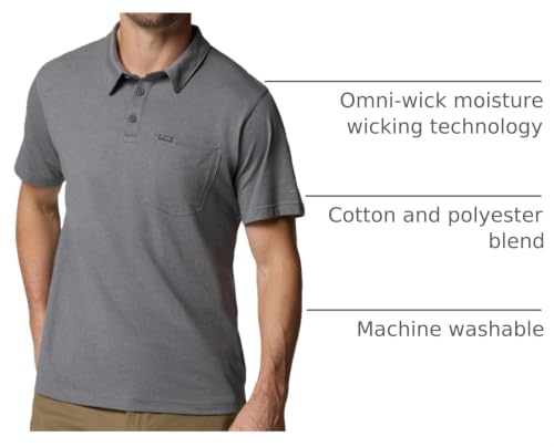 Polo Columbia para hombre Thistletown Hills con bolsillo miniatura 4