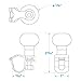 Seachoice Stainless Steel Turning Knob, Fits Destroyer Wheels, Includes Installation Tool