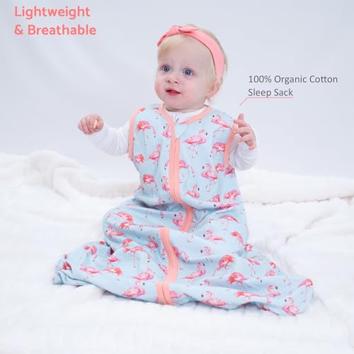 Image of LollyBanks Sleep Sack, 100% Cotton Neutral Baby Sacks, 0.5 TOG Sleep Sacks Lightweight with 2-Way Zipper