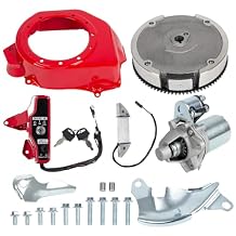 RANSOTO Electric Start Motor Kit Flywheel Ignition Switch Kit Compatible with Honda GX160 GX200&More 23KW 5.5HP 6.5HP 4 Stroke Engines 212cc Non hemi Engine