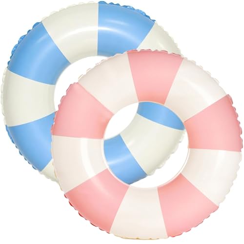 Image of 2 PCS Inflatable Pool Floats for Swimming Pool Party Lake Beach Adults - Floaties Pool Tubes Swim Rings Tubes Floaties for Beach Pool Party Decorations