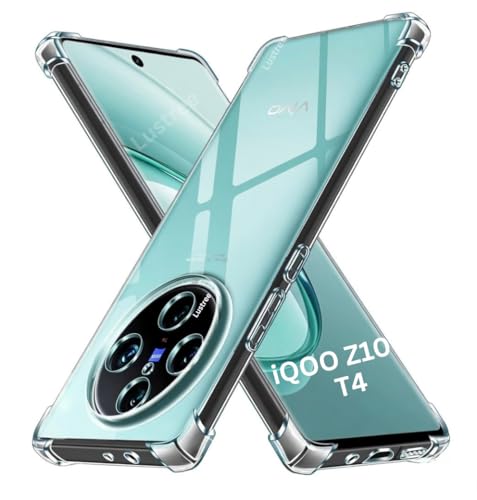 Image of Lustree Compatible with vivo T4 5G Back Cover| Clear + TPU Case with 4 Corner Air Cushion Protection & Camera Protection | Slim& Stylus Cover for vivo T4 5G