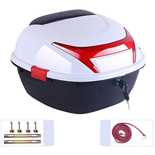 YZJJ Universal baúl de Moto, Caja de Viaje para Motocicleta, Maletero, Equipaje, Bloqueo Superior, Caja de Transporte - Puede almacenar Casco - 16.6 x 14.8 x 11 Pulgadas Cover