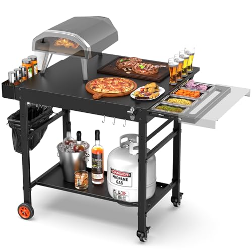 AOKEMAi Pizza Oven Table with Extendable Desk