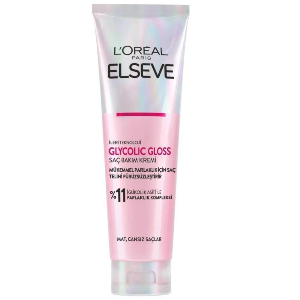 L'Oreal Paris Elseve Glycolic Gloss Mükemmel Parlaklık için Pürüzsüzleştirici Saç Kremi 150 ml