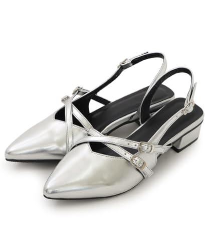 クロスデザイン 甲ストラップパンプス