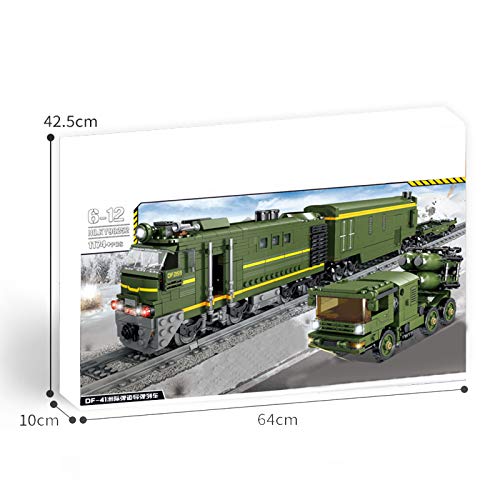 Tosbes Technik Zug Eisenbahn Bausteine, Lokomotive Modell Bausatz mit Schienenset, Beleuchtung und Motor, 1174+ Teile… – Bild 8