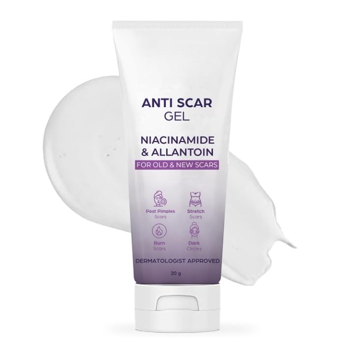 Anti Scar Gel with Niacinamide & Allantoin | Helps Improve the Appearance of Acne Marks, Stretch Marks & Visible Scars | Lightweight Face & Body Gel 20g-picture-27