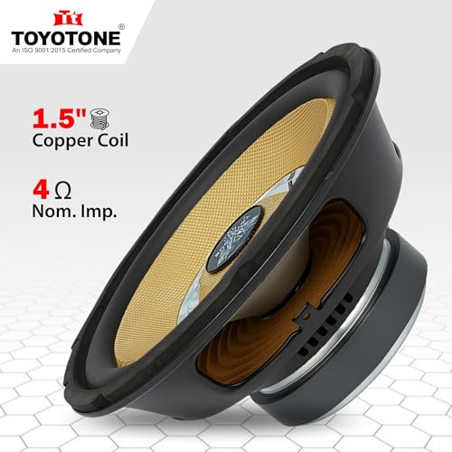 Image of 10 inch Subwoofer Infinity Series 150W RMS /700W Peak Power / 1.5-Inch Copper Coil / 120mm Single Magnet Ideal for Upgrading Car Bass Tubes, Home Subwoofer Systems, and DIY Audio Projects (Golden)