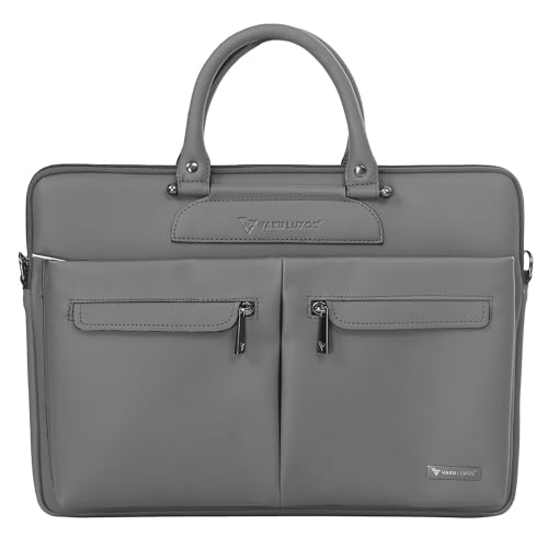 Vaku Luxos® MARCELLA 14 Inch Laptop Bag Leather Collection Messenger Organizer Shoulder Sling Office Bag for Men & Women With Adjustable Strap for Laptop and MacBook up to 14″ –
