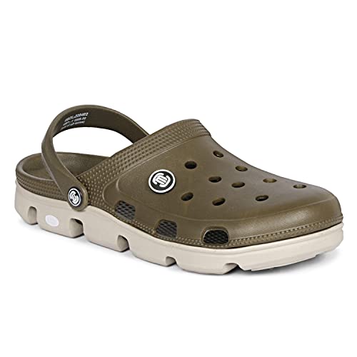 Image of MOZAFIA Leo Mens ANOTAMICAL Cupping Sole | Adjustable Back Strap Sandal to Slider | Ultra Light and Highly Flexible EVA Sandals | Clogs for Casual WEAR|Beige