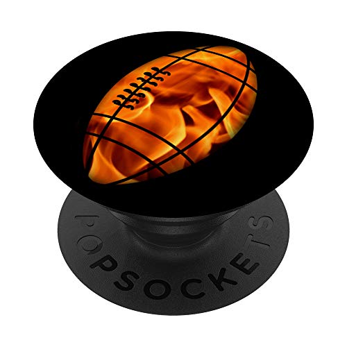 American Football and fire, flames phone grip for men PopSockets PopGrip: Swappable Grip for Phones & Tablets