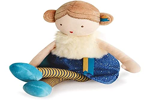 Jolijou - Poupée Chiffon Fille - Poupée Tissu Céléeste - 30 cm - Bleu - Jolie Boîte Cadeau - Demoiselle Vintage - DC3627 Cover