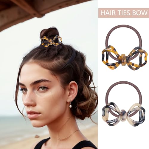 GlamRays Tortoise Shell Hair Bands, Button Hair Stocking Holders, Elastic Hair Bands, Styling Stretchy Braid Holder - Image 4