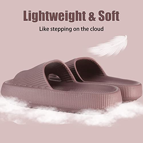 Image of rosyclo Cloud Slippers for Women and Men, Pillow House Slippers Shower Shoes Indoor Slides Bathroom Sandals, Ultimate Comfort, Lightweight, Thick Sole, Non-Slip, Easy to Clean