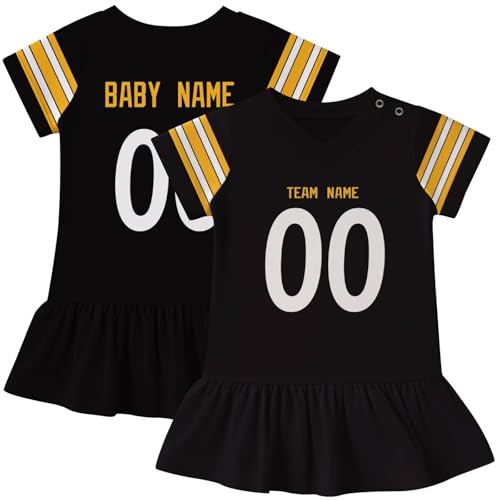 Image of KREDE Baby Clothes Unisex Bodysuit Jersey Style Custom Name Number for Baby Boys