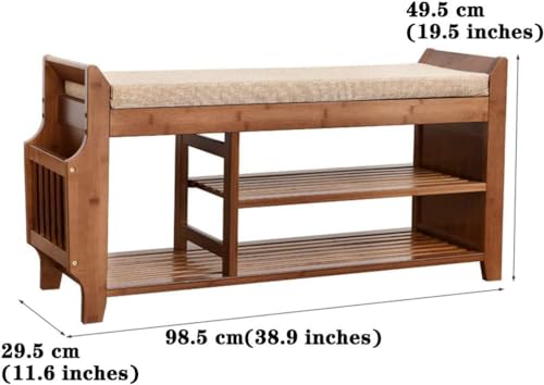 Banc de rangement à chaussures avec coussin pour éviter de se baisser