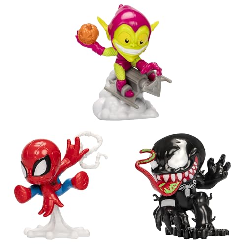 Set di 3 figurine rappresentanti Spider-Man, Venom e Green Goblin