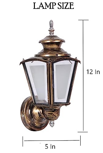 Image of Antique Metal Waterproof Outdoor Lighting Exterior Wall Light for Terrace, Gardens, Outdoor Walls, Boundary, Balcony (4)