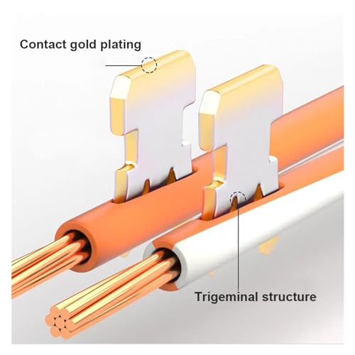 Conector de red RJ45 CAT5 multicolor, pasacables de cristal con 50 piezas de cabezal rojo 6