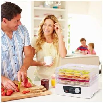 5-Tray Fruit Dehydrator Machine, Adjustable Timer, Food Freeze Dryer for Snacks, Candy, Beef, Chicken, Fish, Vegetables, Mushrooms - Blue