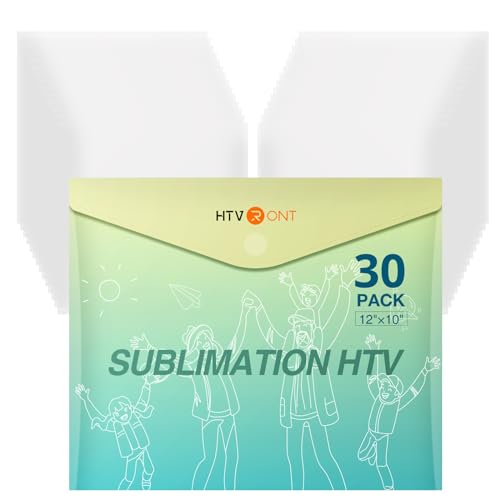 HTVRONT Clear HTV Vinyl for Sublimation 12' X 10' - 30 Pack Matte...